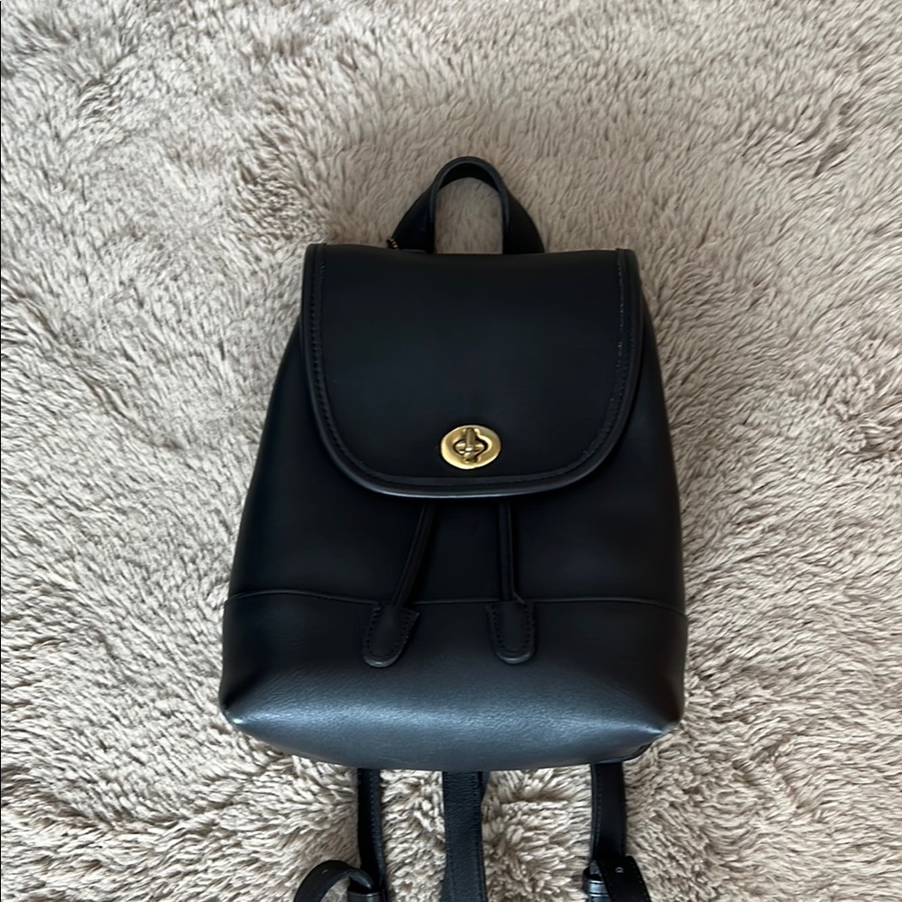 Vintage Coach Black Mini Daypack 9960